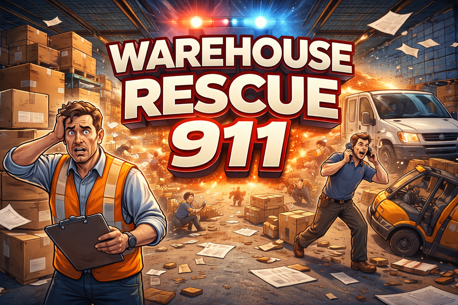 Warehouse leaders reviewing live operations on a distribution center floor