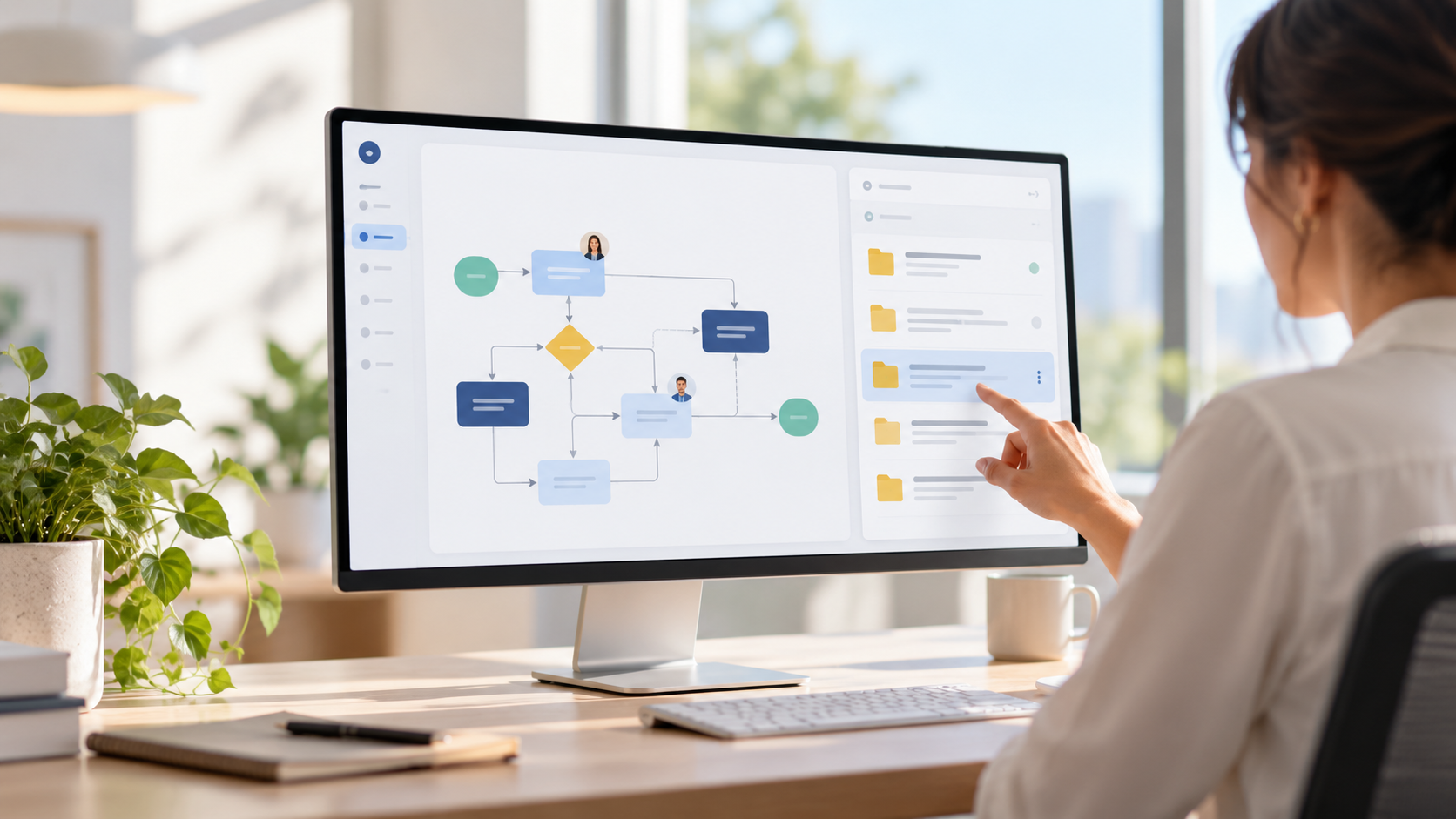 Detailed operational flowchart on professional monitor